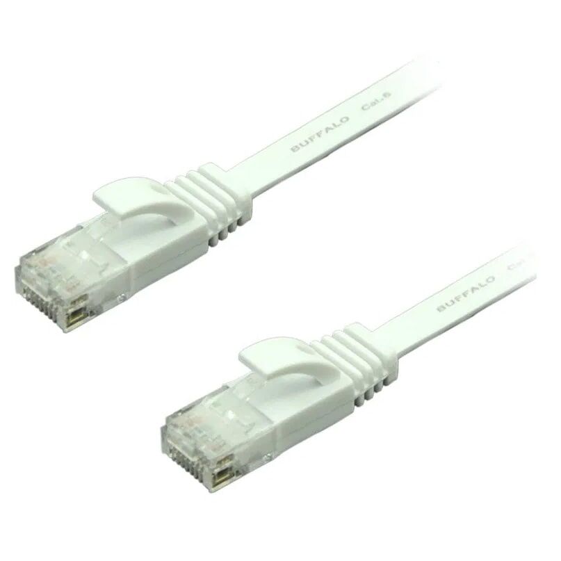 Ice Cable System Cat6 10M Patch Cable Two ice cable system cat6 5m patch cables in white, featuring clear plastic rj45 connectors, are displayed on a white background.